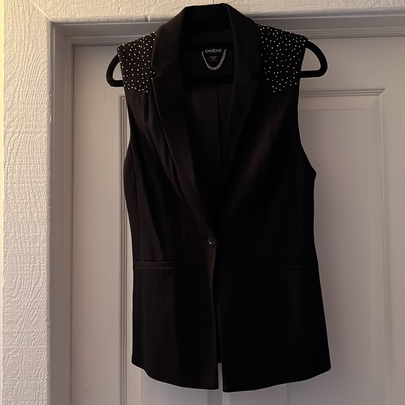 Bebe black studded vest S - Picture 4 of 6
